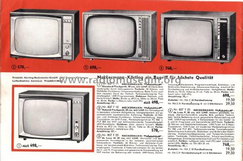 Körting Weltblick 837 F11; Neckermann-Versand (ID = 2141952) Television