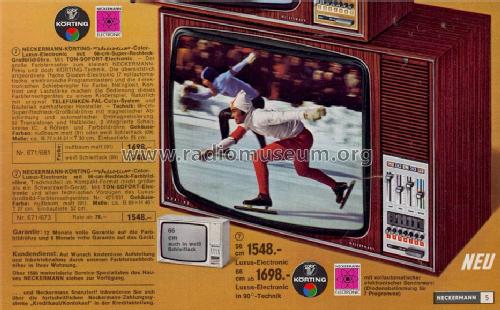 Körting Weltblick-Color-Luxus-Electronic 671/681; Neckermann-Versand (ID = 780772) Television