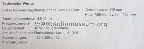 Lautsprecher-Box Art.Nr. 832/316; Neckermann-Versand (ID = 2136783) Speaker-P