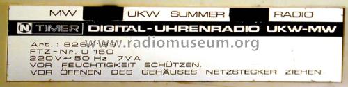 Digital-Uhrenradio Art. Nr. 826/189; Neckermann-Versand (ID = 1296753) Radio