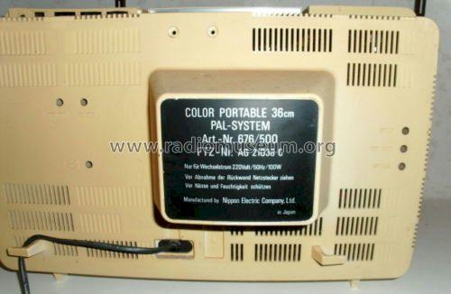 NEC TBS Solid State PAL Color Portable 36 cm 676/500; Neckermann-Versand (ID = 991991) Television