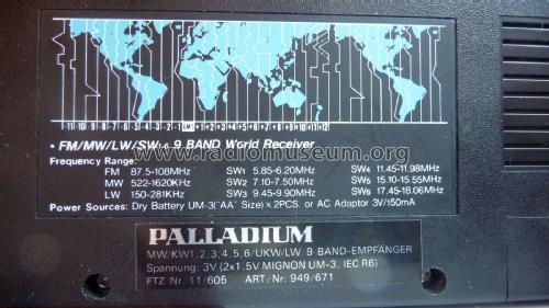 Palladium 9-Band Empfänger Art.Nr. 949/671; Neckermann-Versand (ID = 2503189) Radio