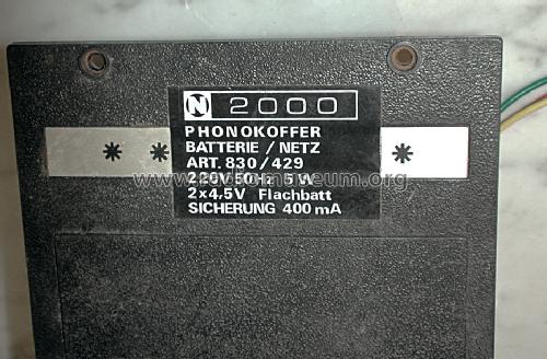 Phonokoffer Art.830/429; Neckermann-Versand (ID = 1372849) R-Player