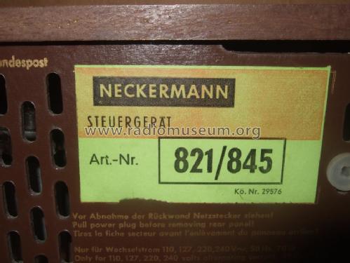 Steuergerät I 29576 Art. Nr. 821/845; Neckermann-Versand (ID = 1347073) Radio