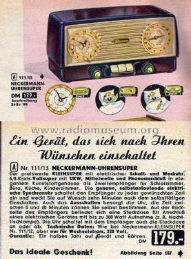 Uhrensuper WUR8651 Best.Nr. 111/13; Neckermann-Versand (ID = 2141899) Radio