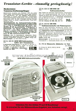 UKW/MW Volltransistorkoffer 820/30 Südfunk Ch= K986; Neckermann-Versand (ID = 2849143) Radio