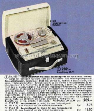 Universal-Tonbandgerät 823Y-05; Neckermann-Versand (ID = 772547) R-Player