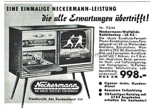 Weltblick Kaleidoskop LK 43 Nr. 113/44; Neckermann-Versand (ID = 2471778) TV Radio