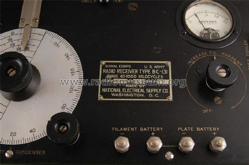 Radio Receiver Type BC-131; National Electric (ID = 1376250) Radio