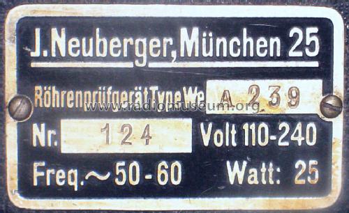 Adapter-Prüfgerät WA239 ; Neuberger, Josef; (ID = 491789) Equipment