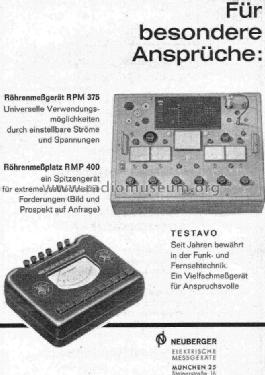 Röhrenmessplatz RPM375; Neuberger, Josef; (ID = 965709) Equipment