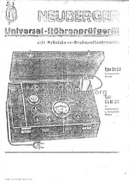 Universal - Röhrenprüfgerät We - DA 238; Neuberger, Josef; (ID = 1312459) Equipment