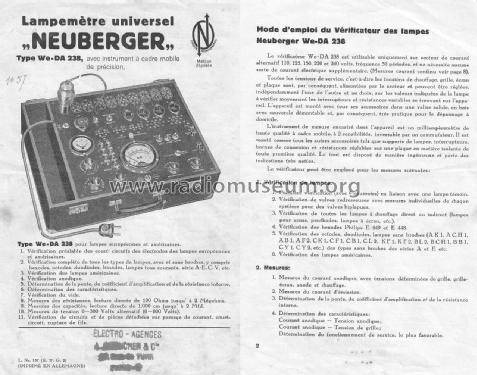 Universal - Röhrenprüfgerät We - DA 238; Neuberger, Josef; (ID = 2476032) Equipment