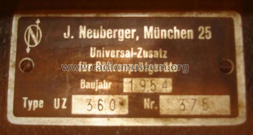 Universal Zusatz für Röhrenprüfgerät UZ360; Neuberger, Josef; (ID = 2463058) Equipment