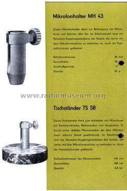 Mikrofonhalter MH43; Neumann & Co, Georg; (ID = 2739169) Divers