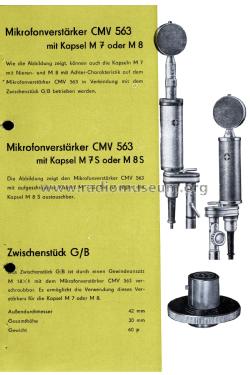 Mikrofonvorverstärker CMV563; Neumann & Co, Georg; (ID = 2739137) Micrófono/PU