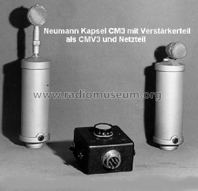 Kondensator-Mikrofon CMV3 ; Neumann, Georg, (ID = 58543) Microphone/PU