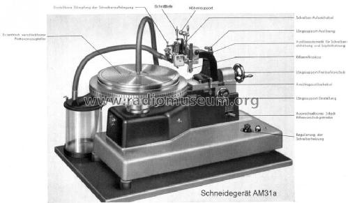 Schallplatten-Aufnahmemaschine AM31a; Neumann, Georg, (ID = 287071) Enrég.-R