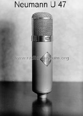 Kondensatormikrofon U47; Neumann, Georg, (ID = 56268) Microphone/PU