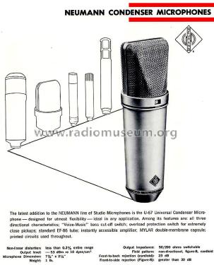 U67; Neumann, Georg, (ID = 2374978) Micrófono/PU