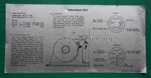 Schallpegelmessgerät/Audiotracer 3201; Neutrik AG; Schaan (ID = 2198672) Equipment