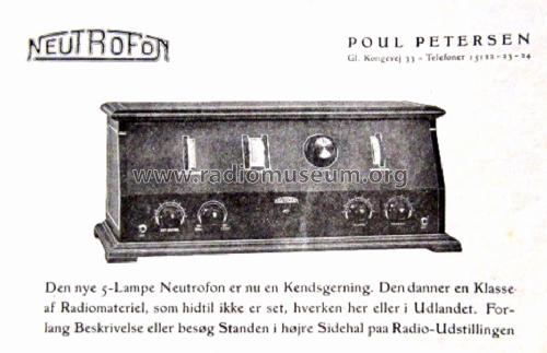 5-Lampe Neutrofon ; Neutrofon Poul (ID = 1365233) Radio