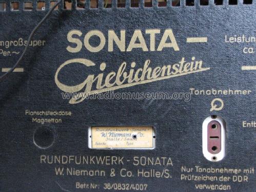 Giebichenstein Sonata ; Niemann & Co., (ID = 751394) Radio
