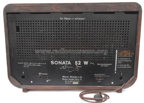 Sonata 52W; Niemann & Co., (ID = 1210425) Radio