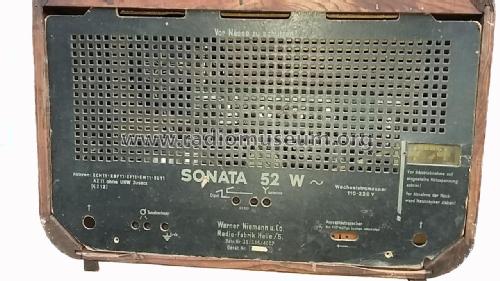 Sonata 52W; Niemann & Co., (ID = 2457056) Radio