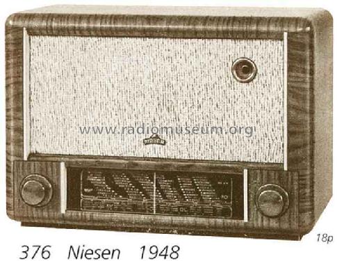 376A; Niesen, (ID = 2075) Radio