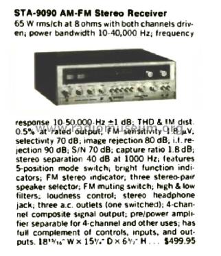 AM/FM Stereo Receiver STA-9090; Nikko Electric (ID = 2611437) Radio