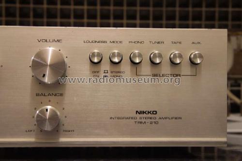 Integrated Stereo Amplifier TRM-210 D; Nikko Electric (ID = 1660643) Ampl/Mixer