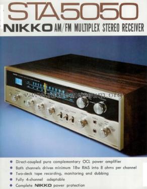 MW/UKW HiFi Receiver STA-5050; Nikko Electric (ID = 1847974) Radio