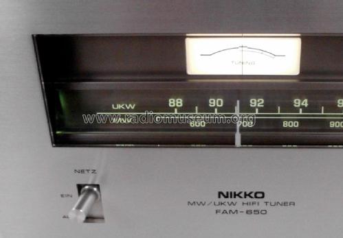 AM/FM Stereo Tuner - MW/UKW HiFi Tuner FAM-650; Nikko Electric (ID = 2468919) Radio