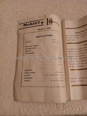 10 Ten Transistor Super DX E 1052; Nobility New York (ID = 3063382) Radio
