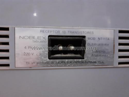 10 Transistors NT 117A; Noblex Argentina SA; (ID = 2547396) Radio