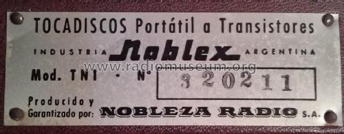 Sincopado TN1; Noblex Argentina SA; (ID = 1990304) R-Player