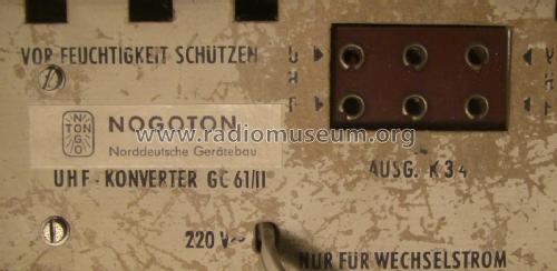 UHF-Konverter GC 61/II; Nogoton, (ID = 701929) Converter