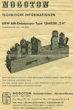 UKW-AM-Einbausuper 12642/61 Z-II; Nogoton, (ID = 207784) Amateur-R