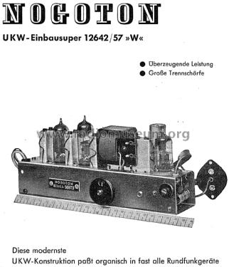 UKW-Super 12642/57 W; Nogoton, (ID = 992566) Radio