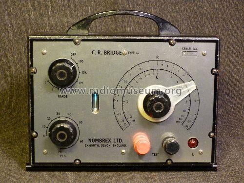 CR Bridge Model 62; Nombrex Ltd., (ID = 894083) Equipment