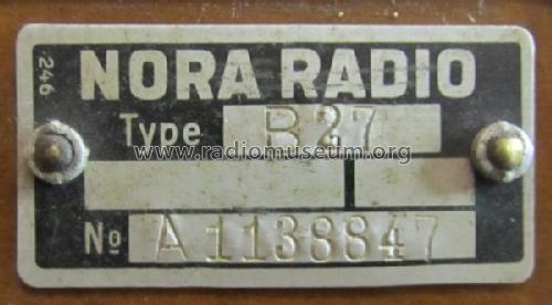 B27; Nora; Berlin (ID = 1334238) Radio