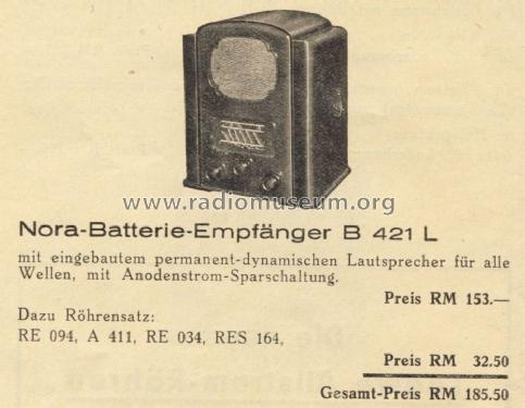 B421L; Nora; Berlin (ID = 1337814) Radio