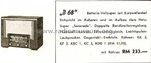 B68; Nora, Aron, (ID = 1390285) Radio