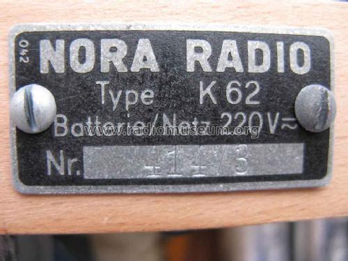Luftwaffen-Koffer K62; Nora; Berlin (ID = 497153) Radio