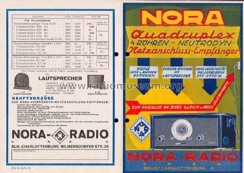 Neutrodyn K4W; Nora; Berlin (ID = 391018) Radio