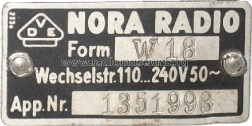 Paganini W18; Nora; Berlin (ID = 473825) Radio