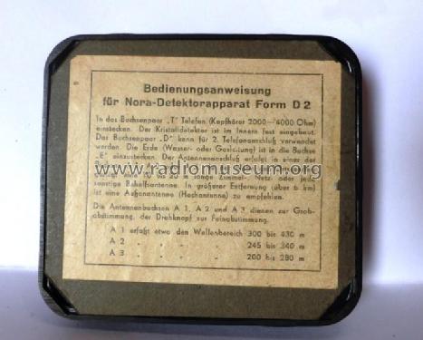 Detektor-Empfänger D2; Nora; Berlin (ID = 1810530) Galène