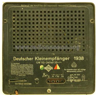Deutscher Kleinempfänger 1938 DKE38; Nora; Berlin (ID = 1667272) Radio