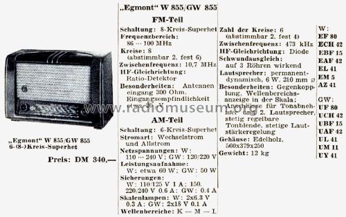 Egmont W855; Nora; Berlin (ID = 2799424) Radio